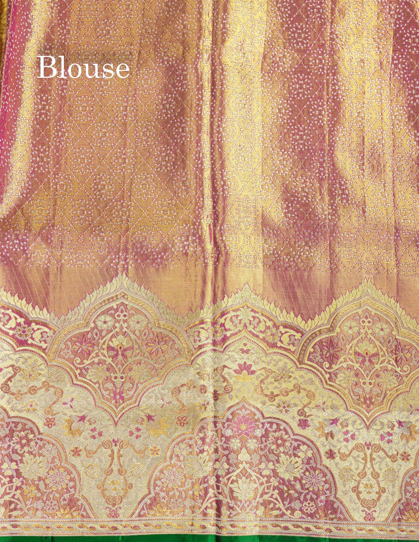 Multicolour Menakari Work Tissue Bridal Pure Kanjivaram Silk Saree With Turning Border