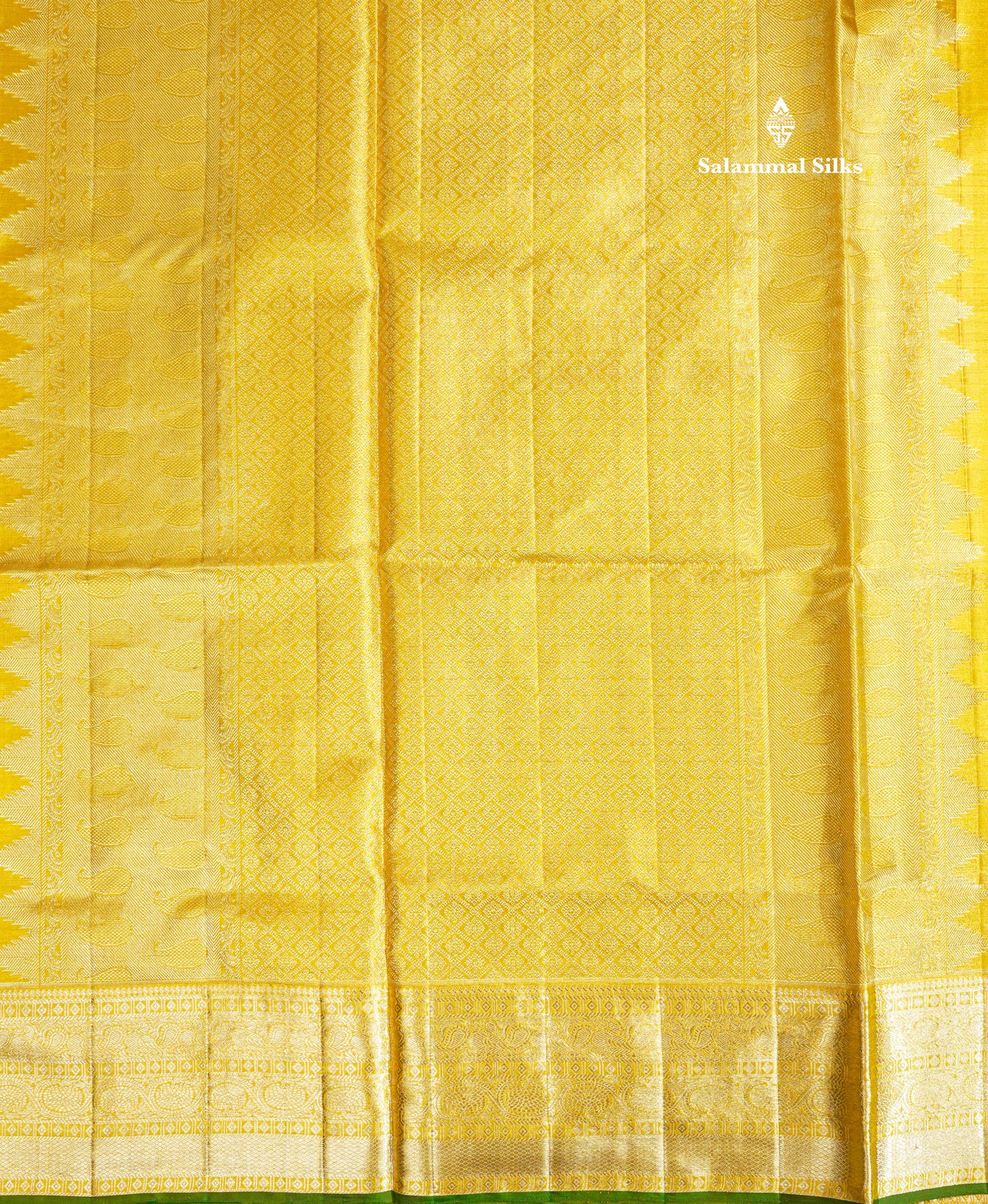 Gold Tissue Bridal Pure Kanjivaram Silk Saree With Self Traditional Border