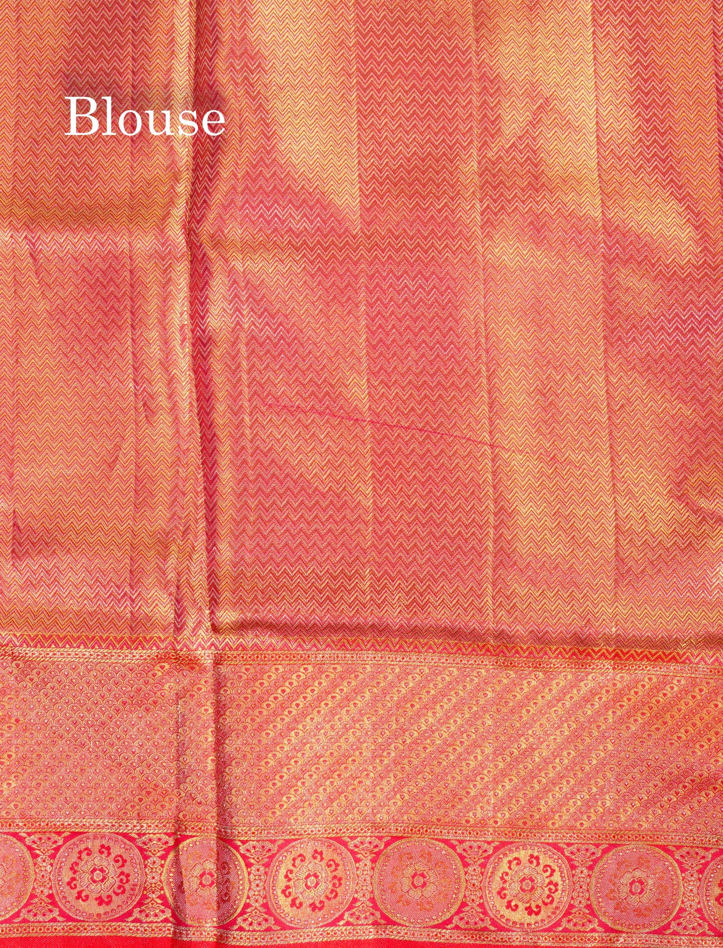 Multicolour Menakari Work Tissue Bridal Pure Kanjivaram Silk Saree With Contrast Chilly Red Border