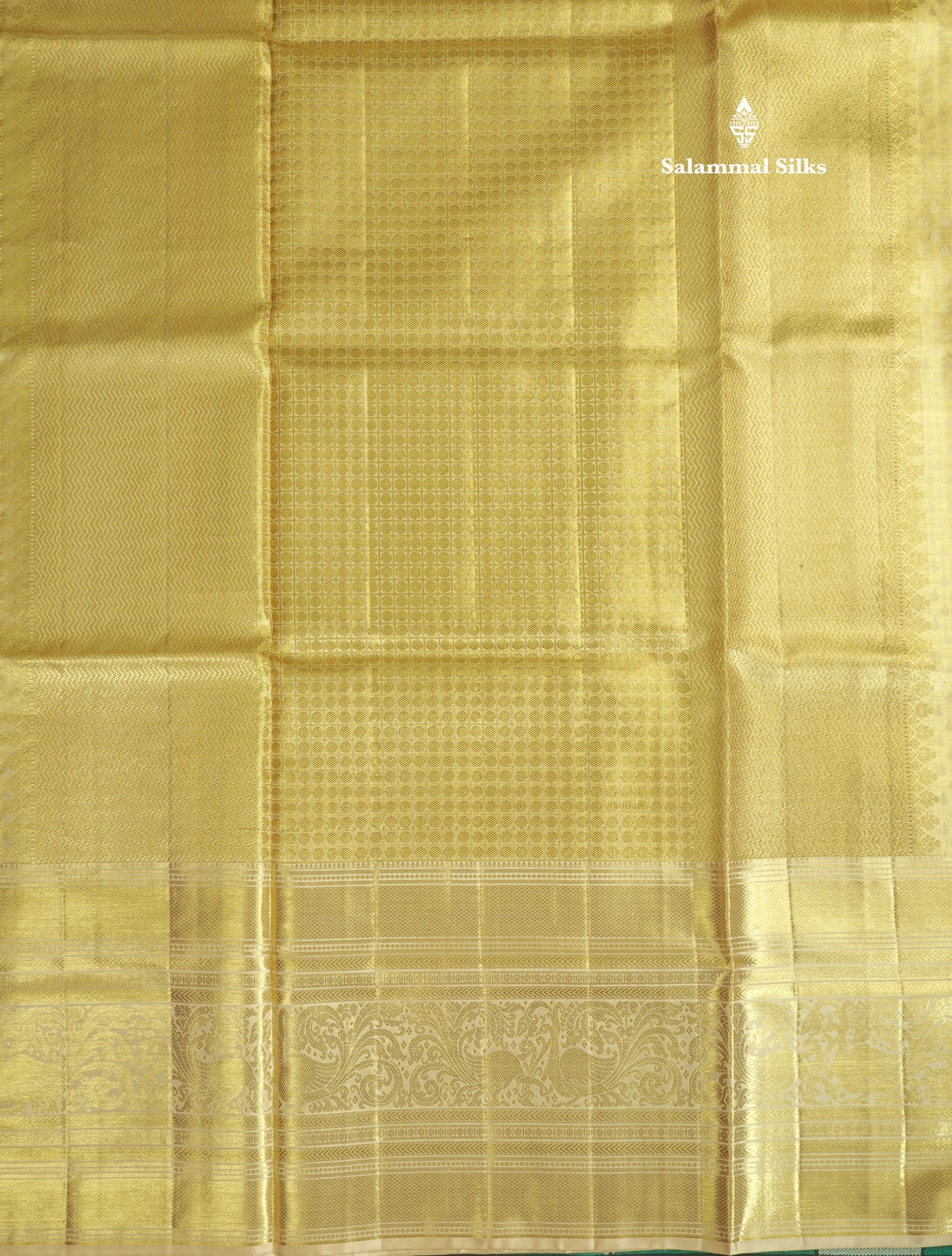 Sandal Tissue Bridal Pure Kanjivaram Silk Saree With Self Long Traditional Border