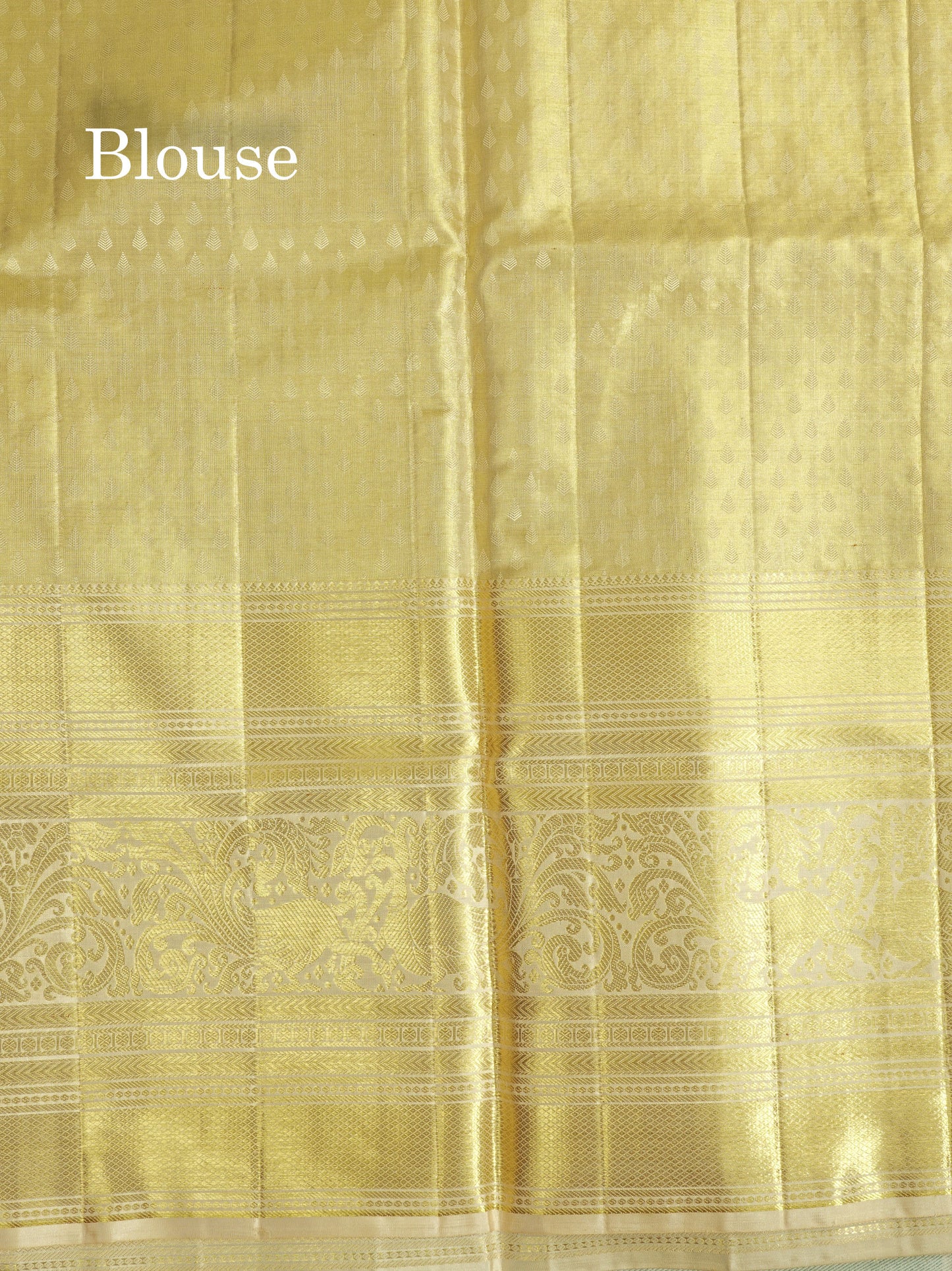 Sandal Tissue Bridal Pure Kanjivaram Silk Saree With Self Long Traditional Border