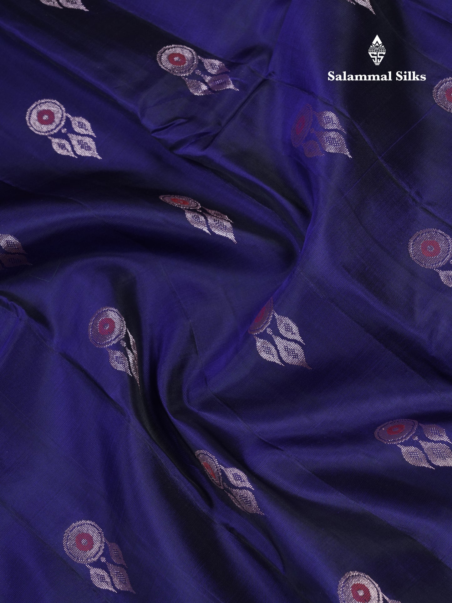 Violet Puremix Silk Saree With Contrast Magenta Traditional Border