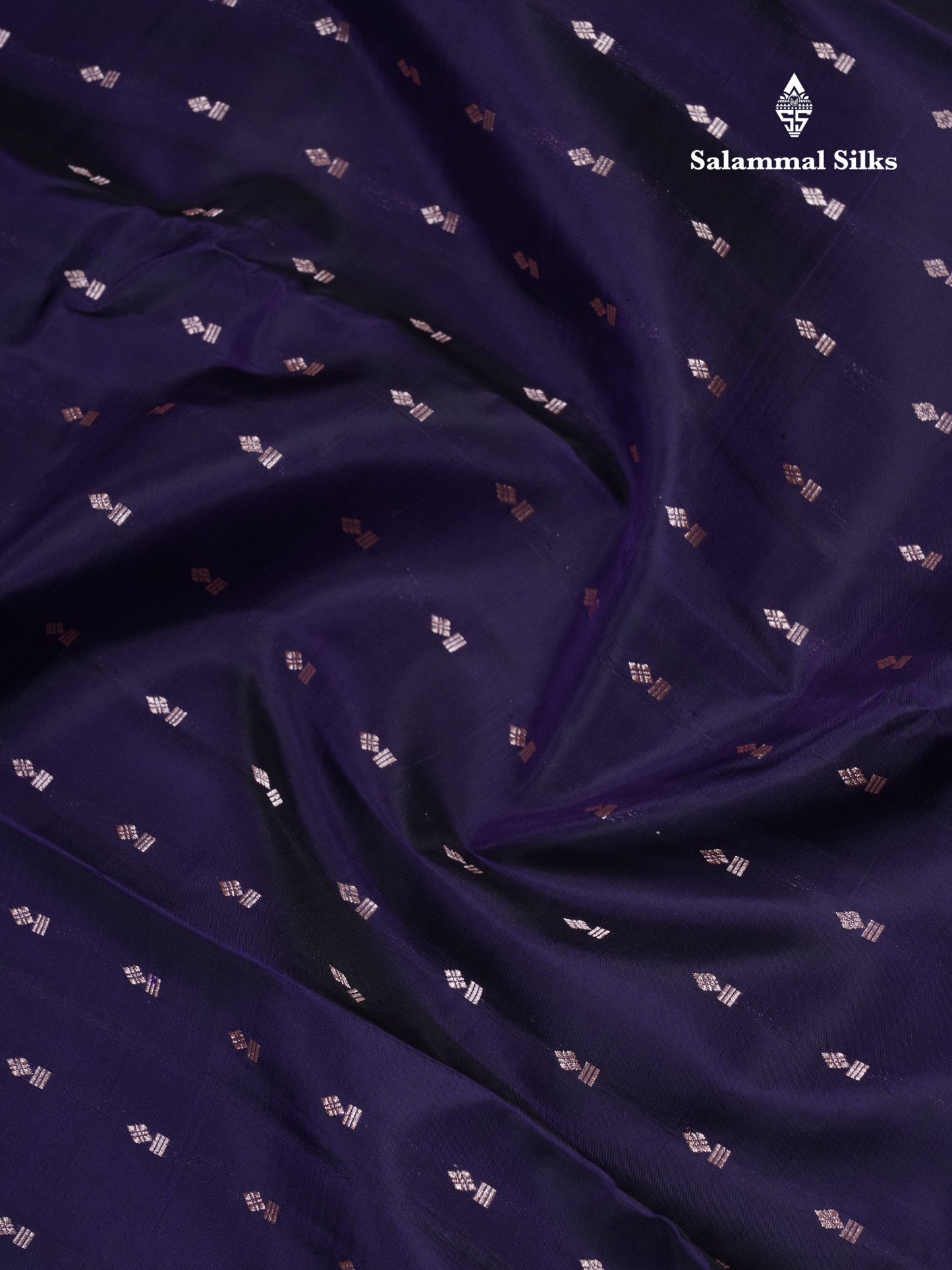 Violet Puremix Silk Saree With Contrast Ramar Blue Border