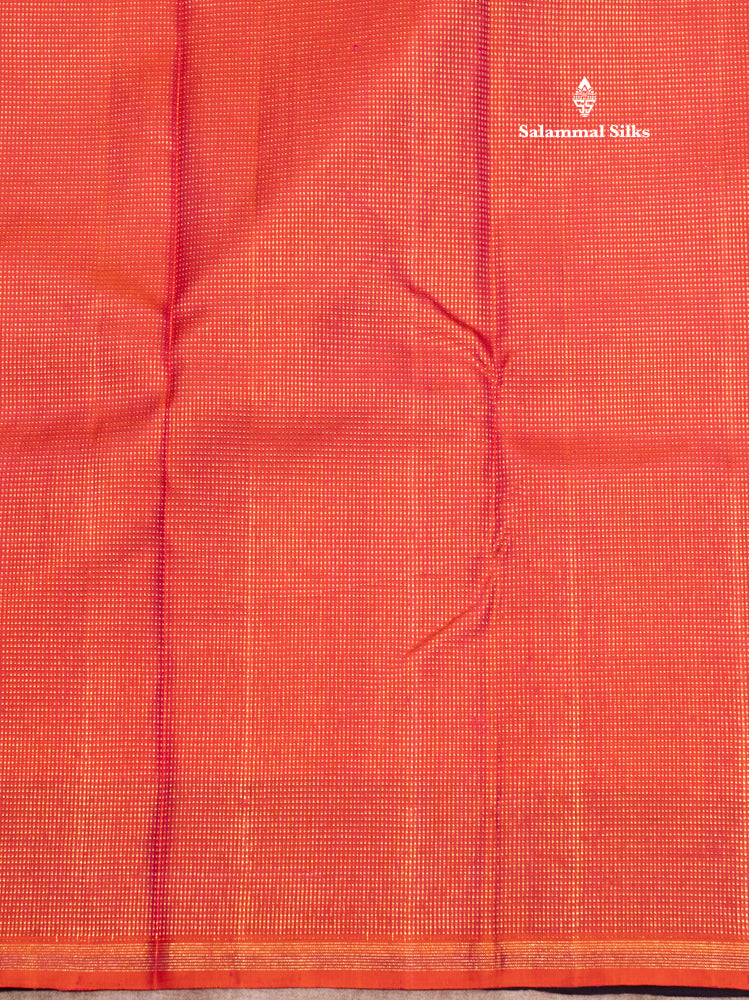 Dark Navy Blue Colour Pure Kanjivaram Silk Saree with Zari Lines Border