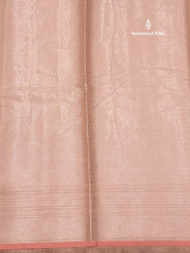 Light Peach Colour Cotton Mix Saree With Blouse