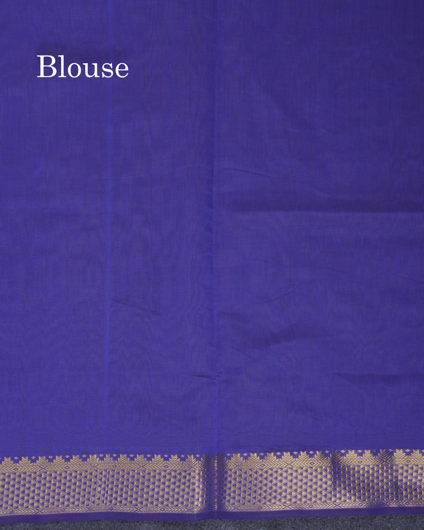 Olive Green Plain Semi Silk Cotton Saree With Contrast Dark Violet Blouse