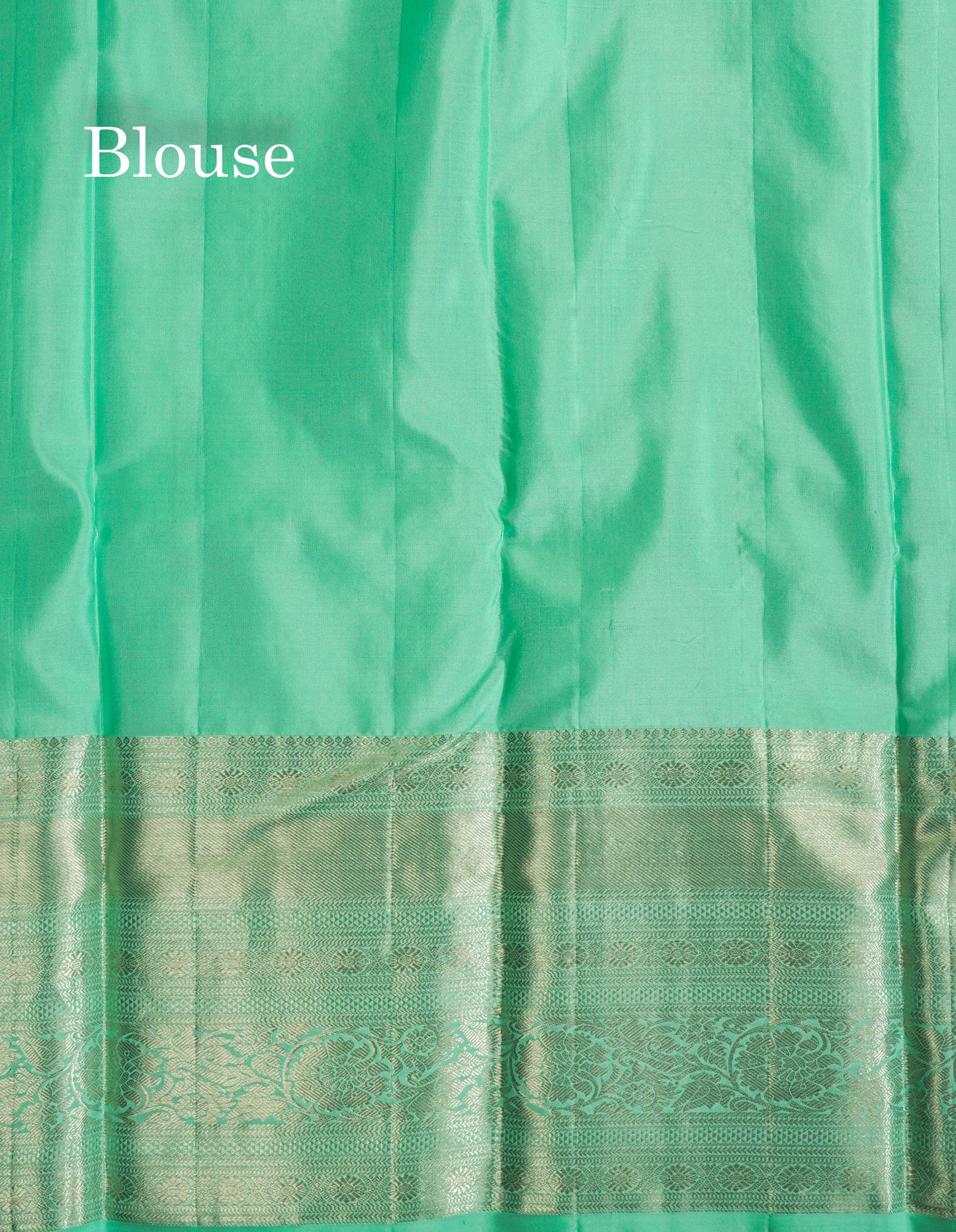 Beautiful Sea Green Bridal Pure Kanjivaram Silk Saree With Self Border