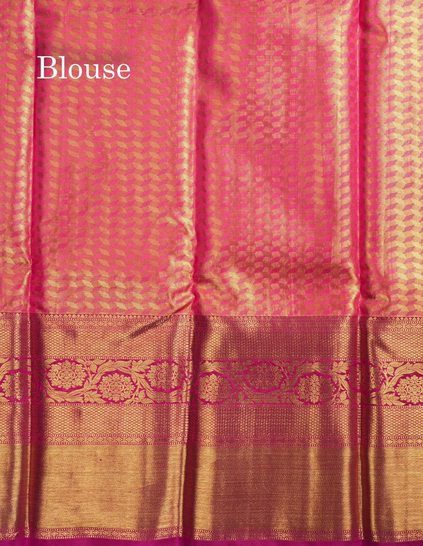 Beautiful Blue Shade Tissue Bridal Pure Kanjivaram Silk Saree With Contrast Magenta Long Border