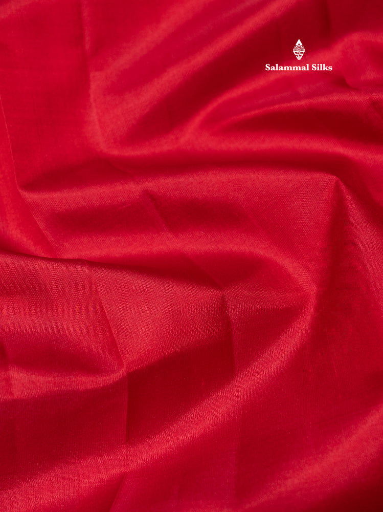 Maroon Colour Plain Pure Kanjivaram Silk Saree with Pallakku Border