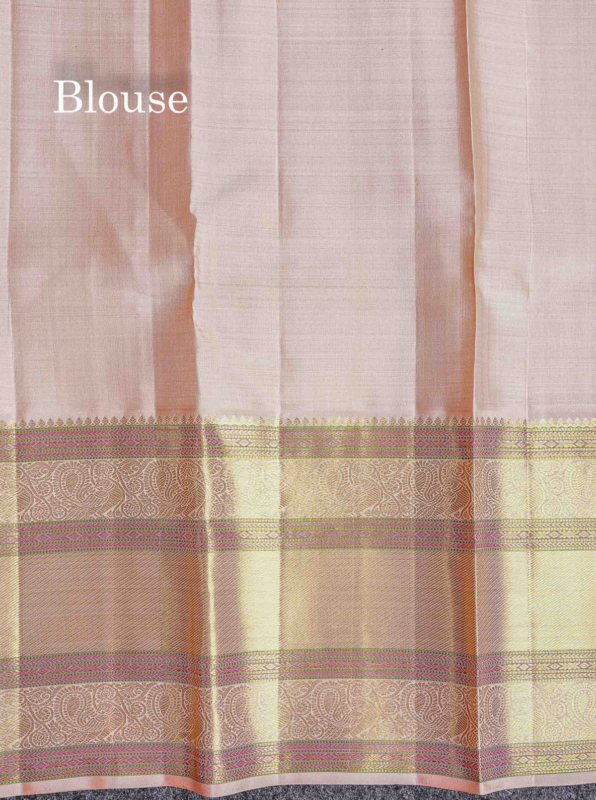 Korvai Beautiful Magenta Pure Kanjivaram Silk Saree With Contrast Dark Peach Traditional Evening Morning Border