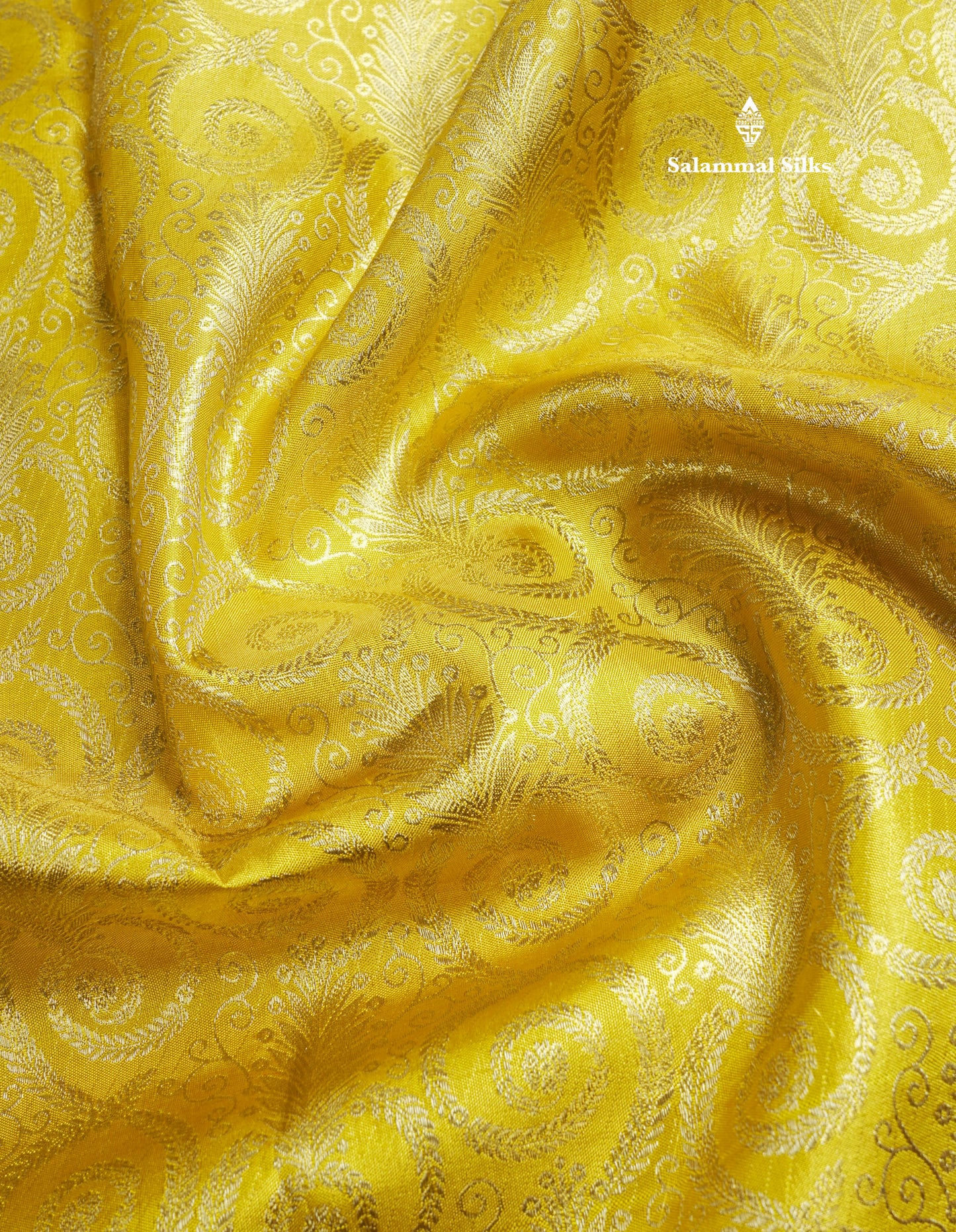 Gold Tissue Bridal Pure Kanjivaram Silk Saree With Contrast Magenta Pink Border