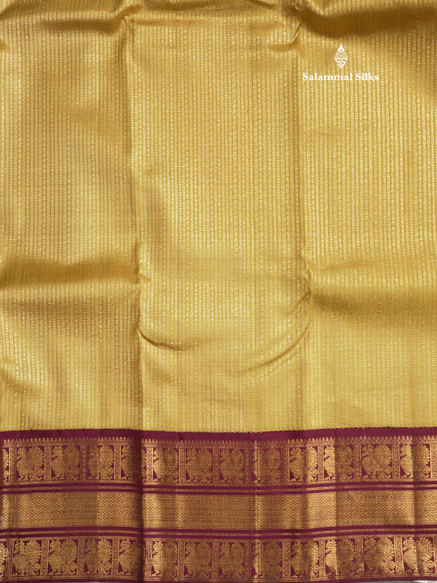 Beautiful Sandal Korvai Bridal Pure Kanjivaram Silk Saree With Contrast Magenta Border