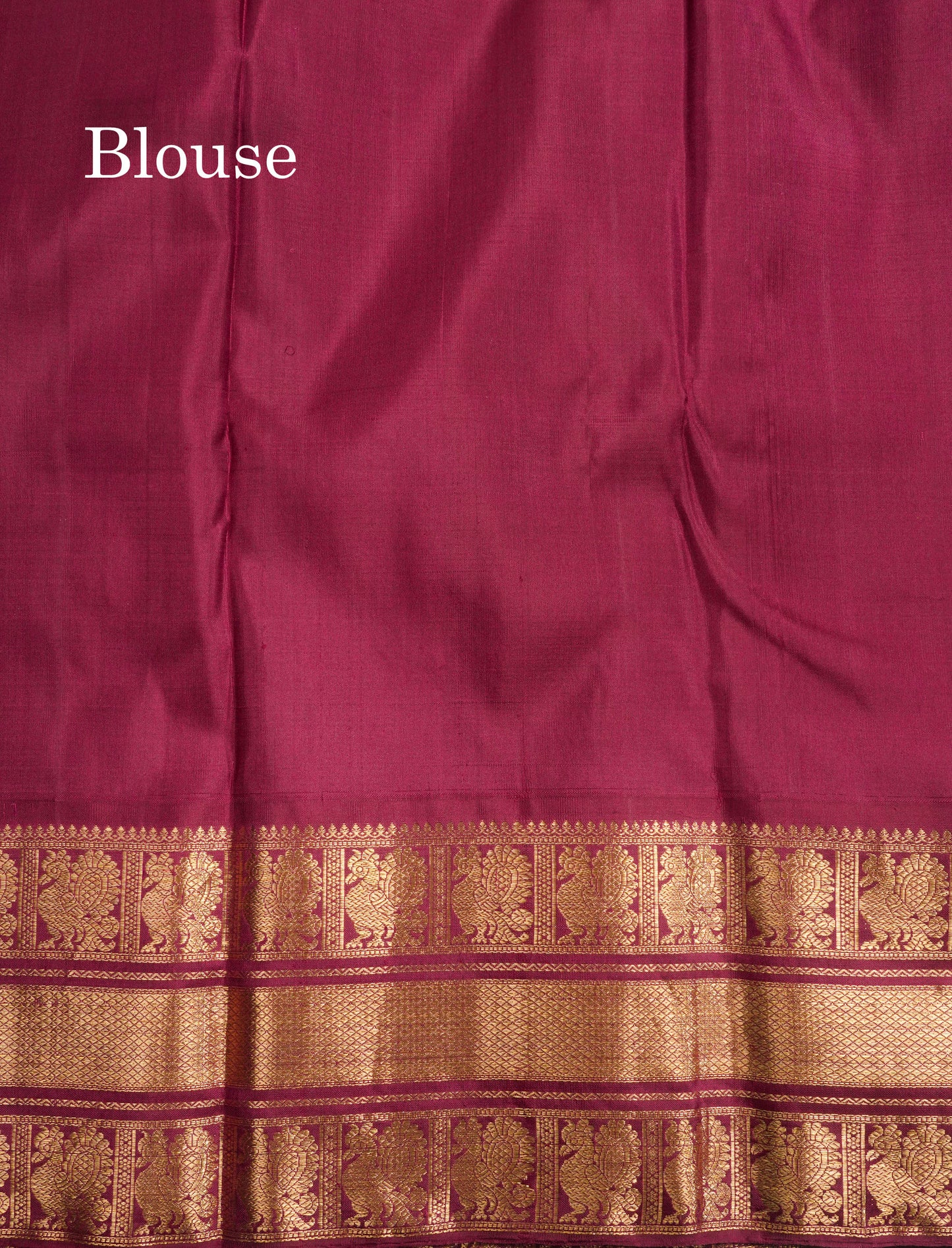 Beautiful Sandal Korvai Bridal Pure Kanjivaram Silk Saree With Contrast Magenta Border