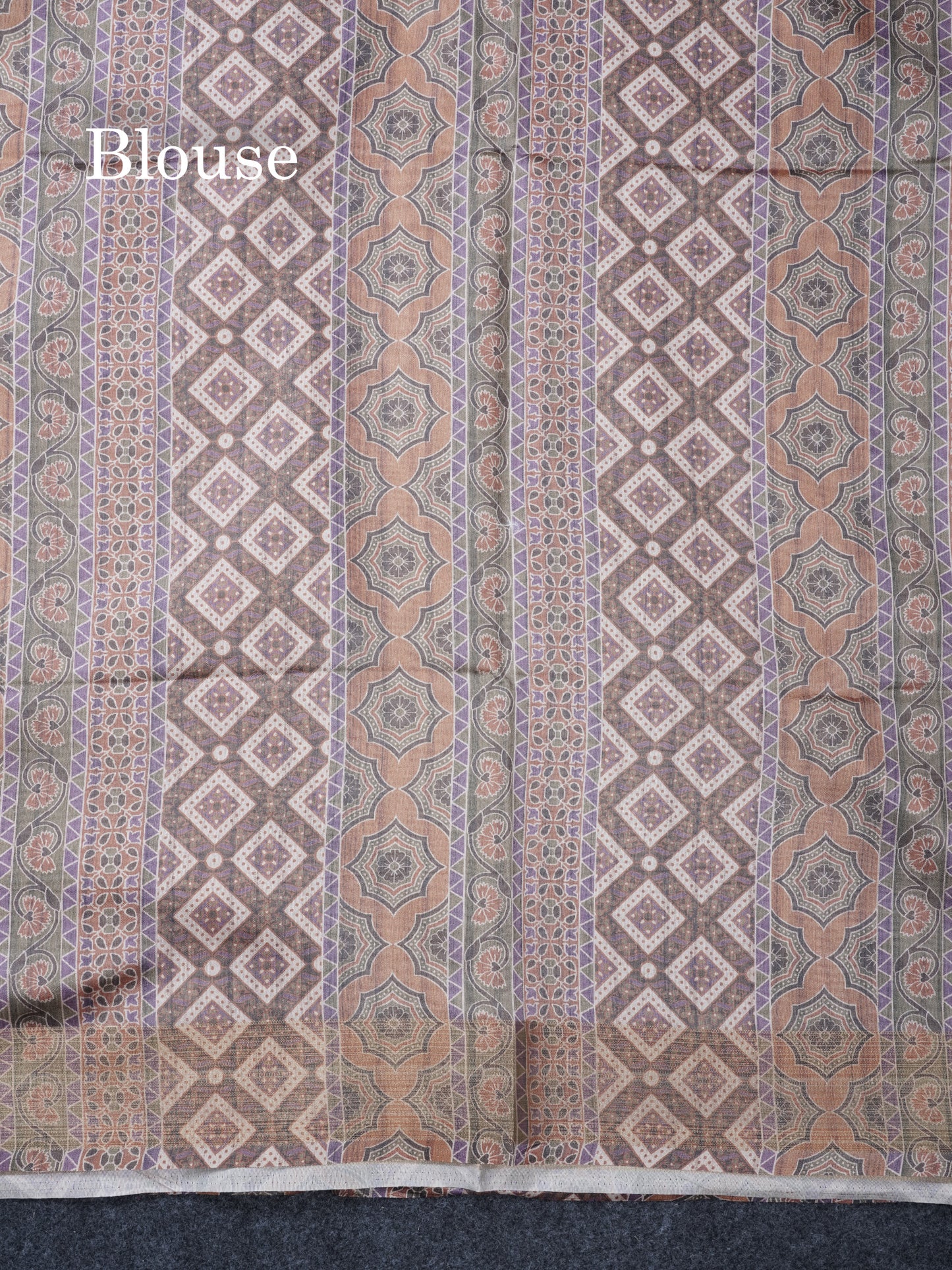 Sandal Semi Tussar Saree With Contrast Grey Fancy Border