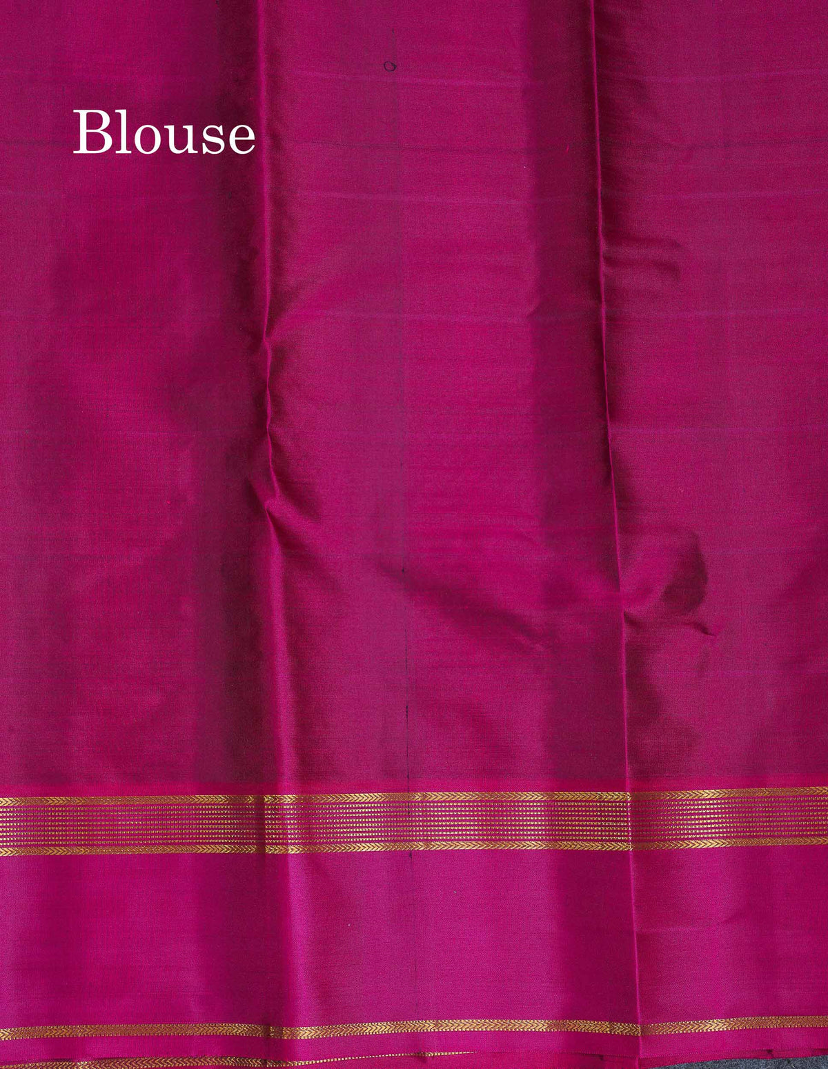 Pure Kanjivaram Silk Saree - Mehandi Green Colour Checks With Zari Butta & Dark Magenta Gap Border