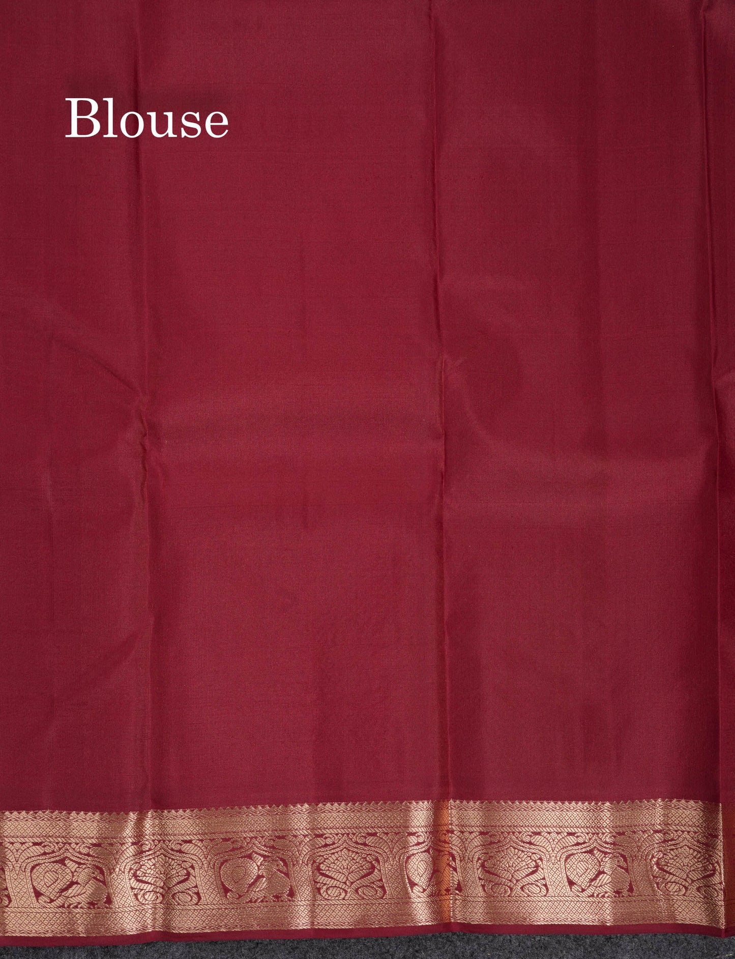 Beautiful Dark Maroon Pure Kanjivaram Silk Saree With Traditional Medium Border