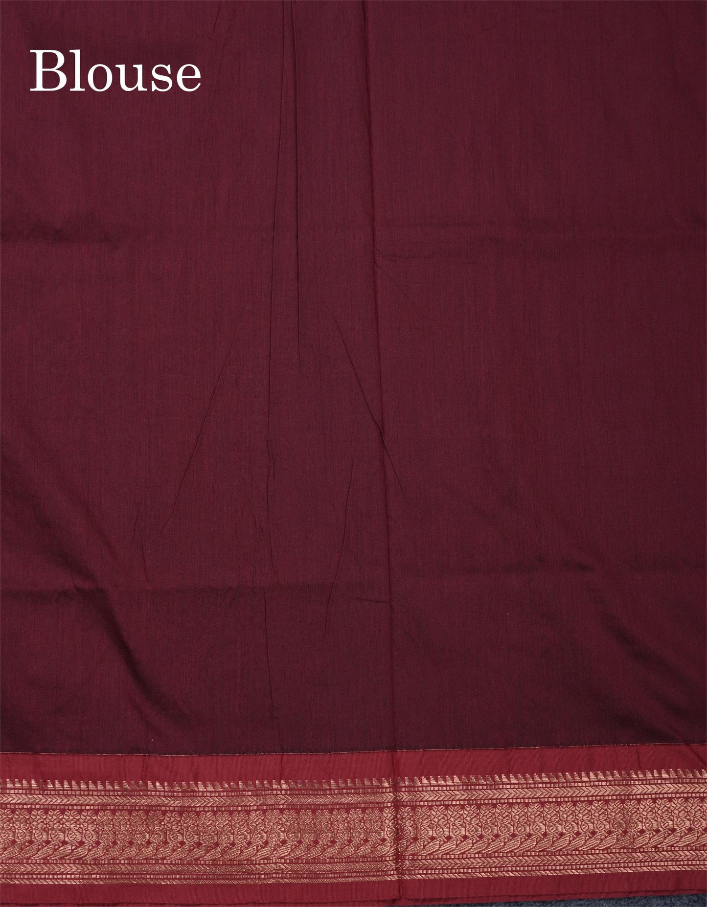 Lavender Kalyani Cotton Saree With Contrast Maroon Border