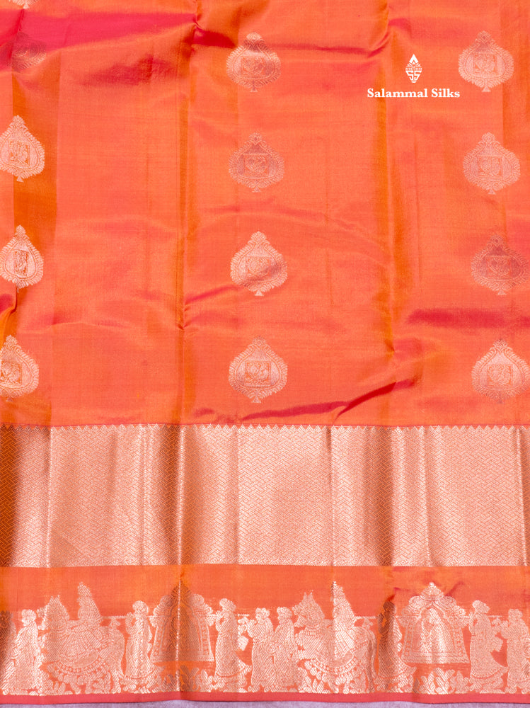 Royal Blue Colour Pure Kanjivaram Silk Saree with Pallakku Border