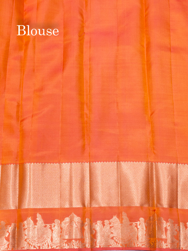 Royal Blue Colour Pure Kanjivaram Silk Saree with Pallakku Border