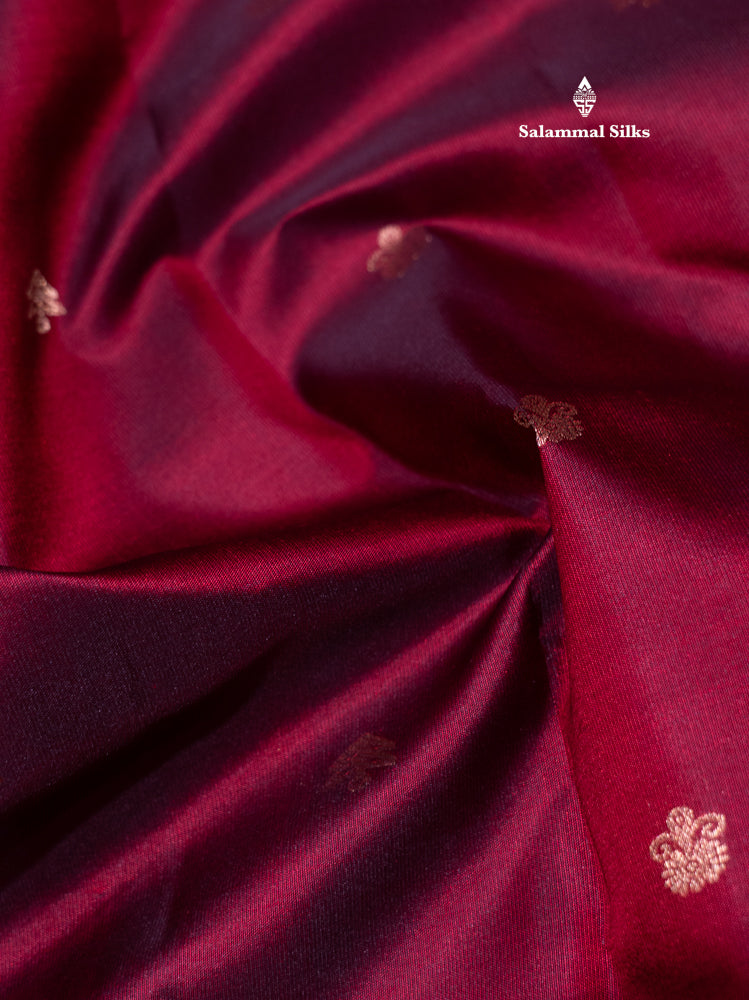 Maroon Colour Pure Kanjivaram Silk Saree with Pallakku Border