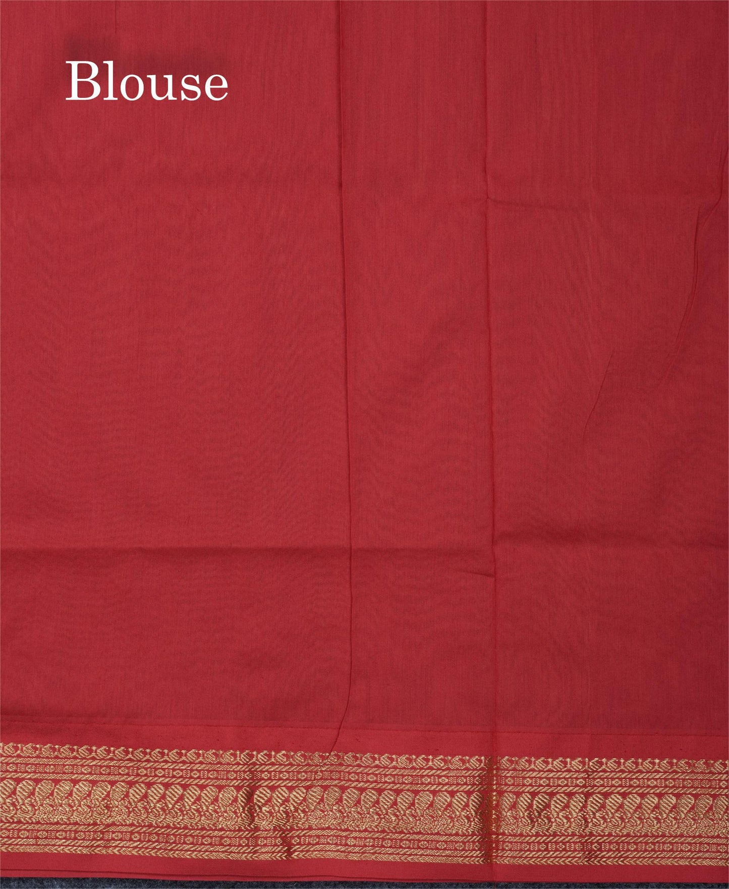 Light Orange Kalyani Cotton Saree With Contrast Reddish Maroon Border