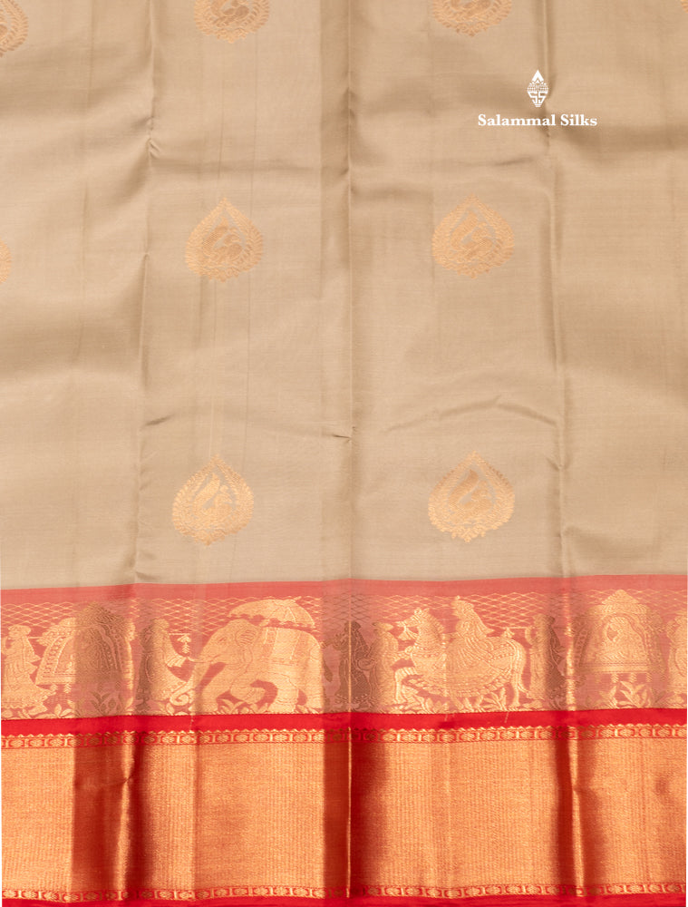 Pista Green Colour Pure Kanjivaram Silk Saree with Pallakku Border