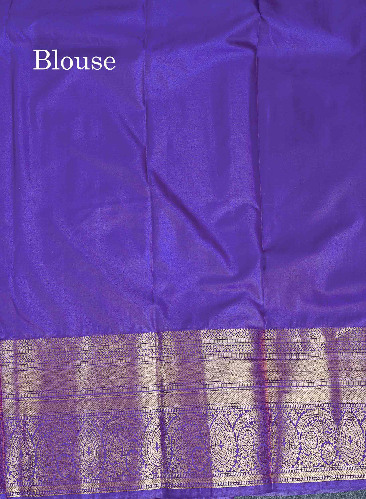 Bridal Semi Silk Saree - Cream Colour Body With Contrast Violet Evening Morning Border