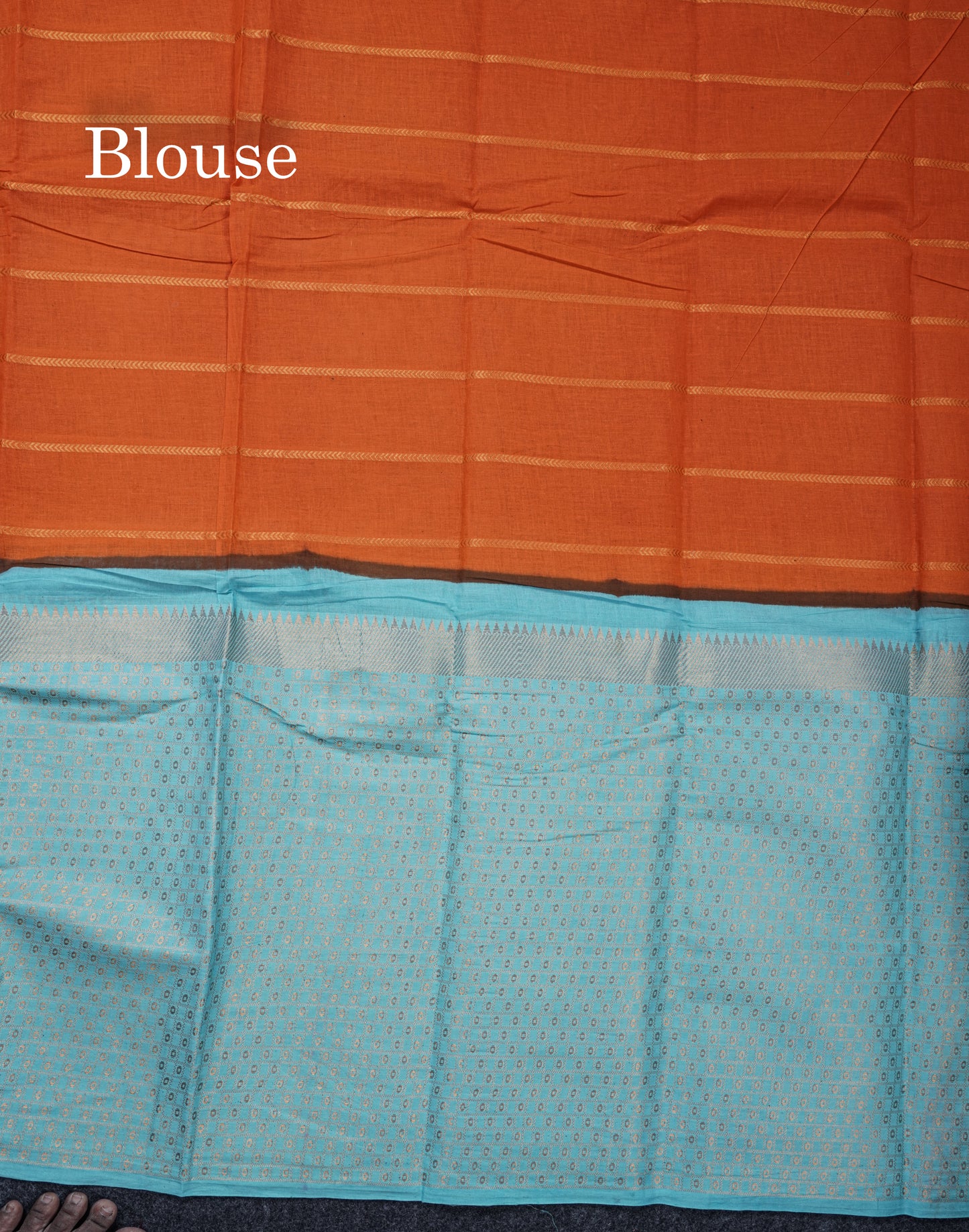 Beautiful Dark Purple Pure Sungudi Cotton Saree With Contrast Sandal Long Border