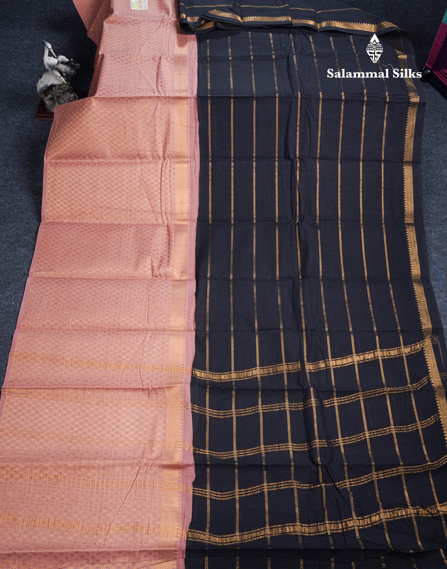 Beautiful Dark Purple Pure Sungudi Cotton Saree With Contrast Sandal Long Border