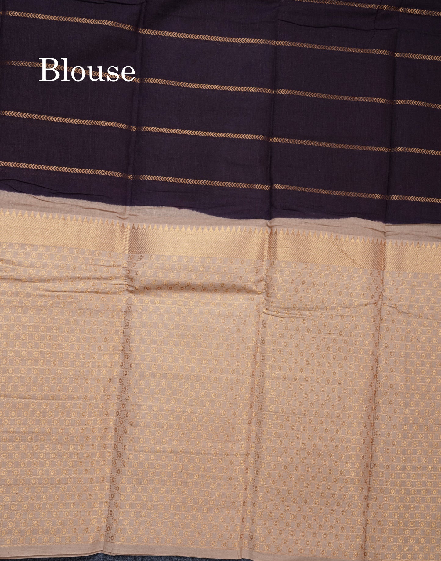 Beautiful Dark Purple Pure Sungudi Cotton Saree With Contrast Sandal Long Border