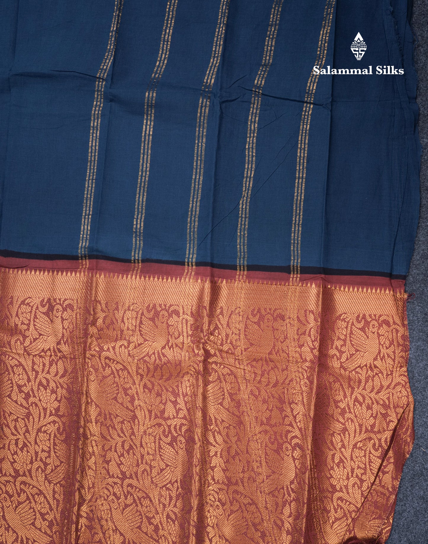 Beautiful Rust Orange Plain Pure Sungudi Cotton Saree With Contrast Brown Long Border