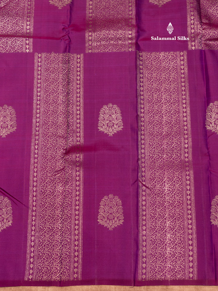 Violet Colour Pure Kanjivaram Fancy Silk Saree