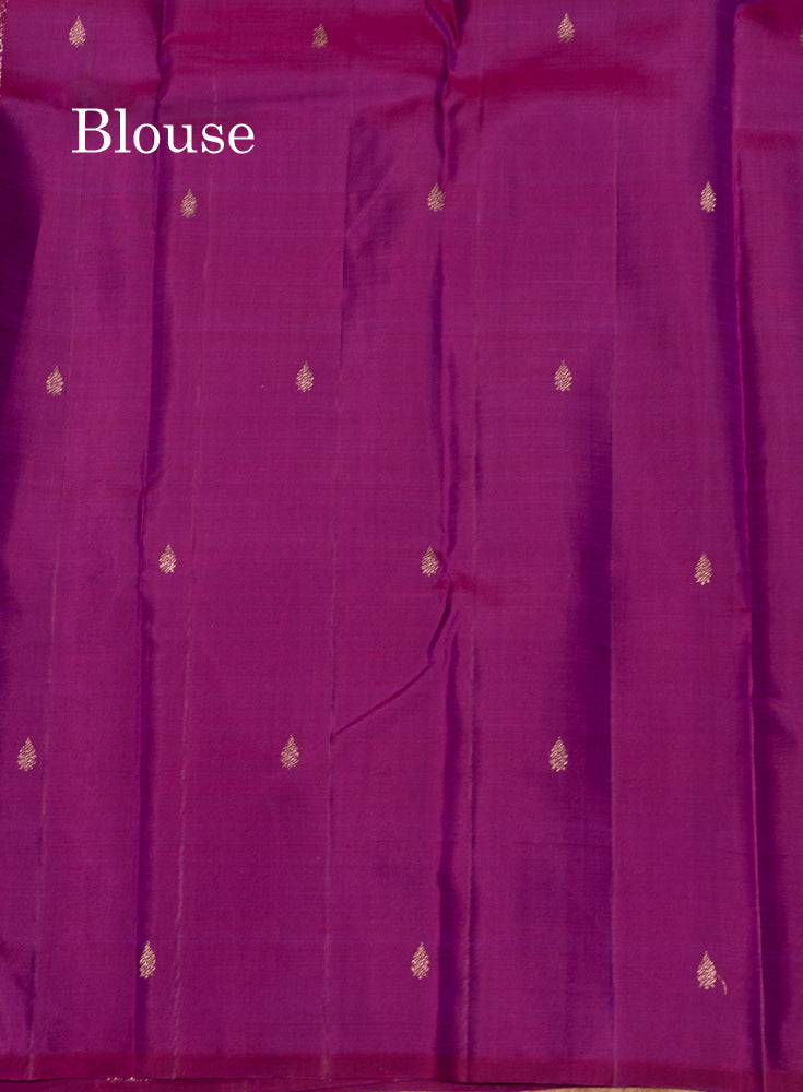 Violet Colour Pure Kanjivaram Fancy Silk Saree