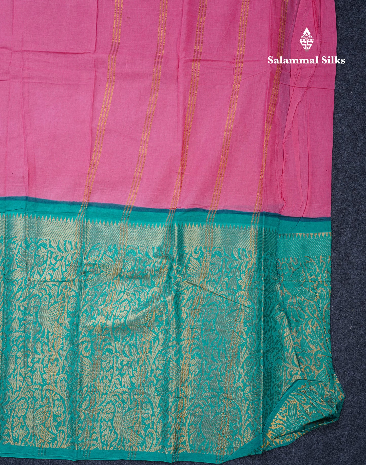 Beautiful Rust Orange Plain Pure Sungudi Cotton Saree With Contrast Brown Long Border