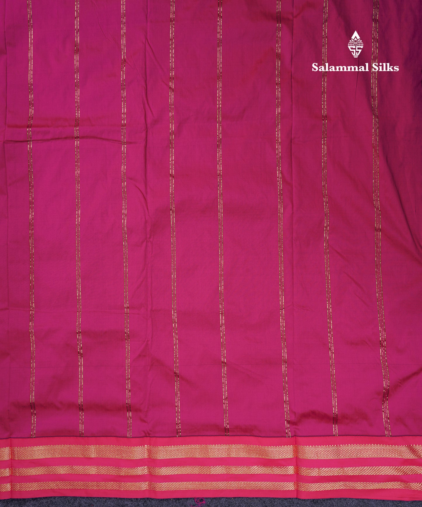 9.5 Yards Semi Silk Saree Mustard Yellow with Contrast Pink Traditional Border