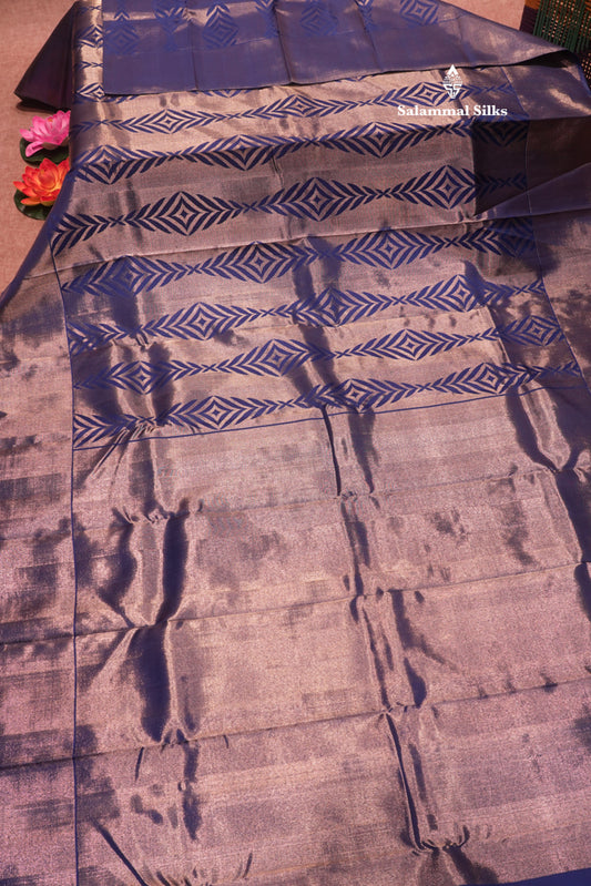 Blue Colour 8Kol Pure Kanjivaram Silk Saree