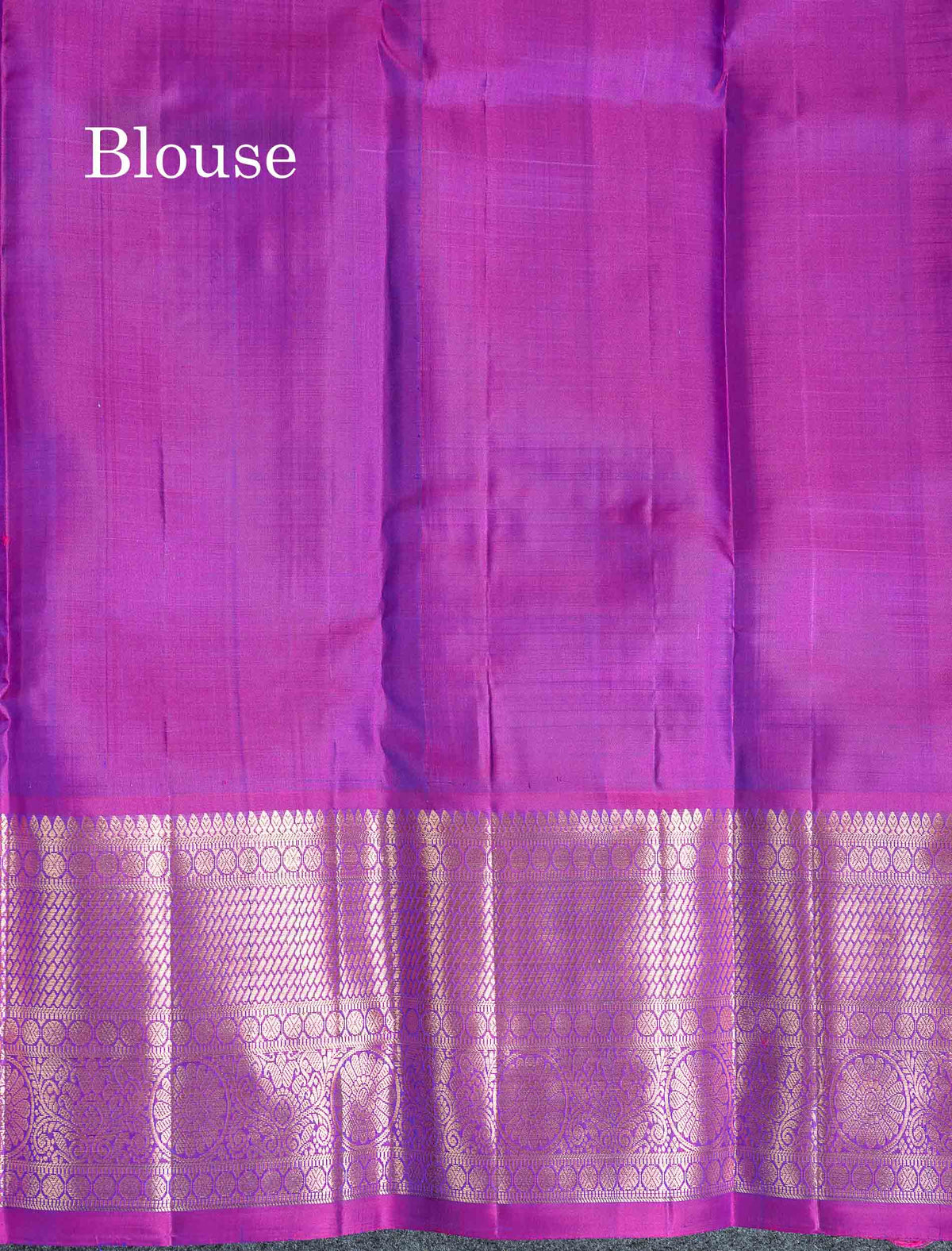 Pure Kanjivaram Silk Saree - Green Colour Body Checks With Butta & Purple Border