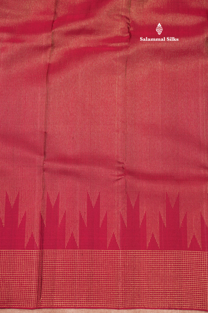 Vairaoosi Maroon Colour Pure Kanjivaram Silk Saree With Small Checks Border