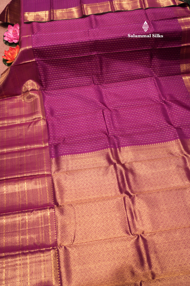 Vadamalli Colour Pure Kanjivaram Silk Saree With Traditional Long Border