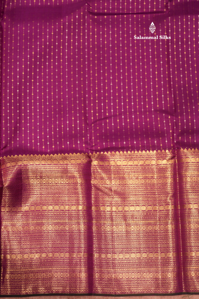 Vadamalli Colour Pure Kanjivaram Silk Saree With Traditional Long Border