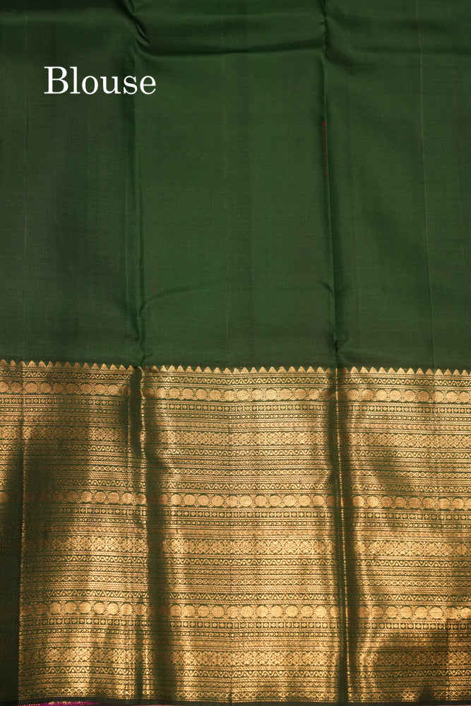 Vadamalli Colour Pure Kanjivaram Silk Saree With Traditional Long Border