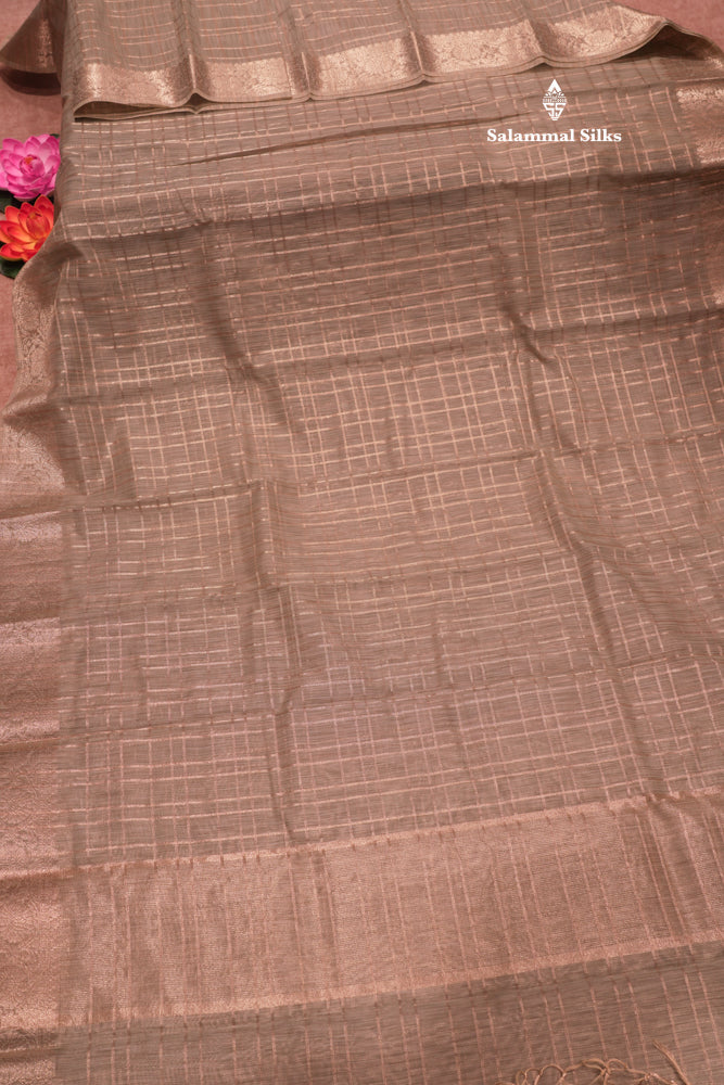 Blue Colour Linen Mix Saree With Tissue Blouse