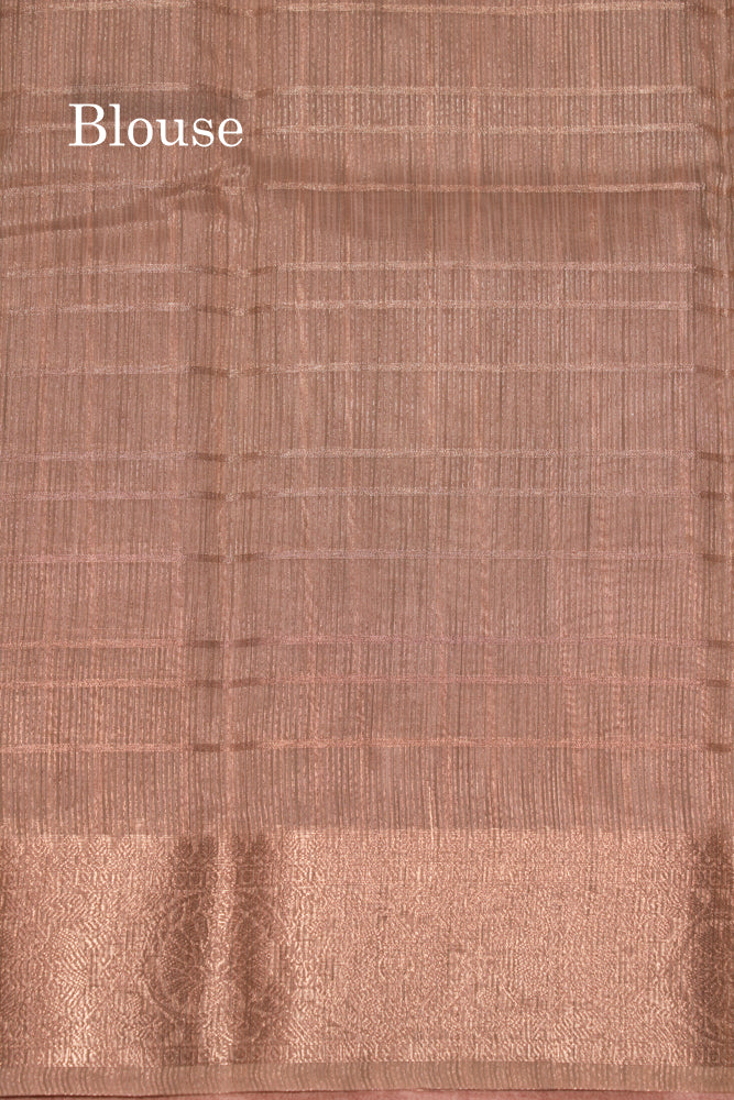 Blue Colour Linen Mix Saree With Tissue Blouse