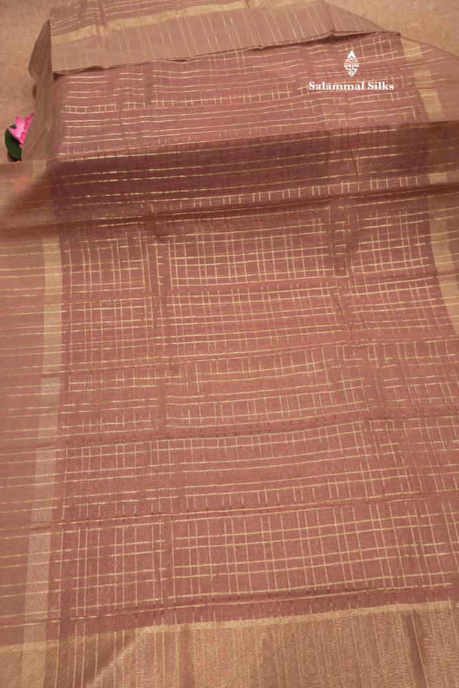 Onion Pink Colour Linen Mix Saree With Tissue Blouse