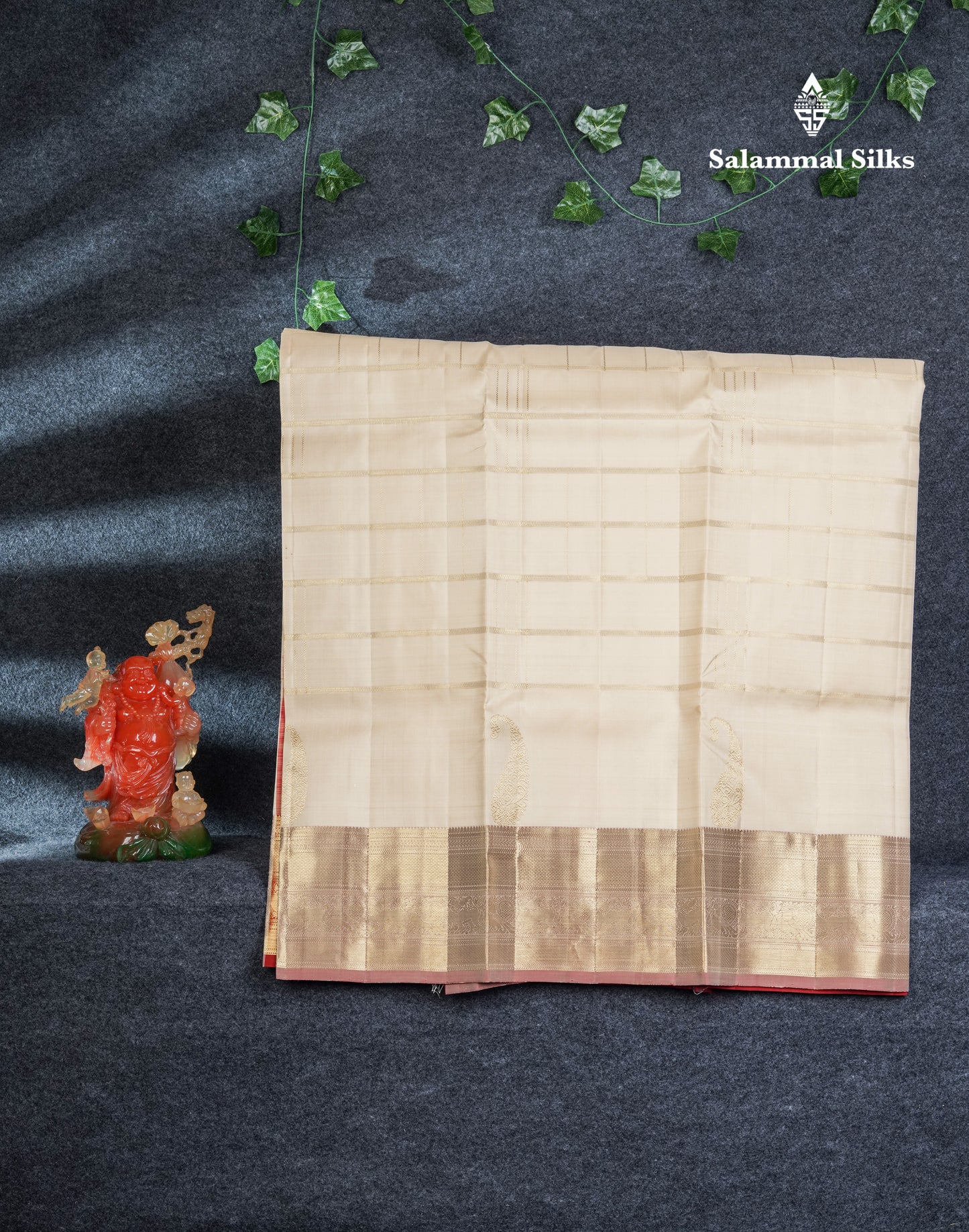 Pure Silk Pattu Pavadai (Half White) With Contrast Reddish Maroon Blouse 45"