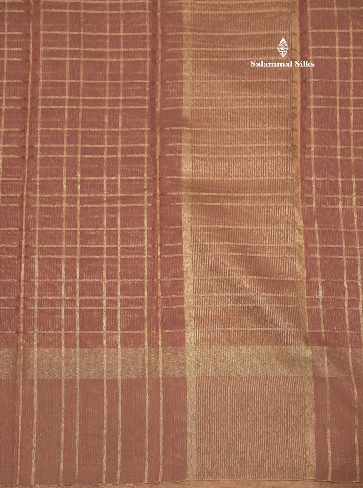 Onion Pink Colour Linen Mix Saree With Tissue Blouse
