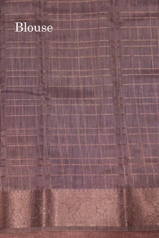 Blue Colour Linen Mix Saree With Tissue Blouse