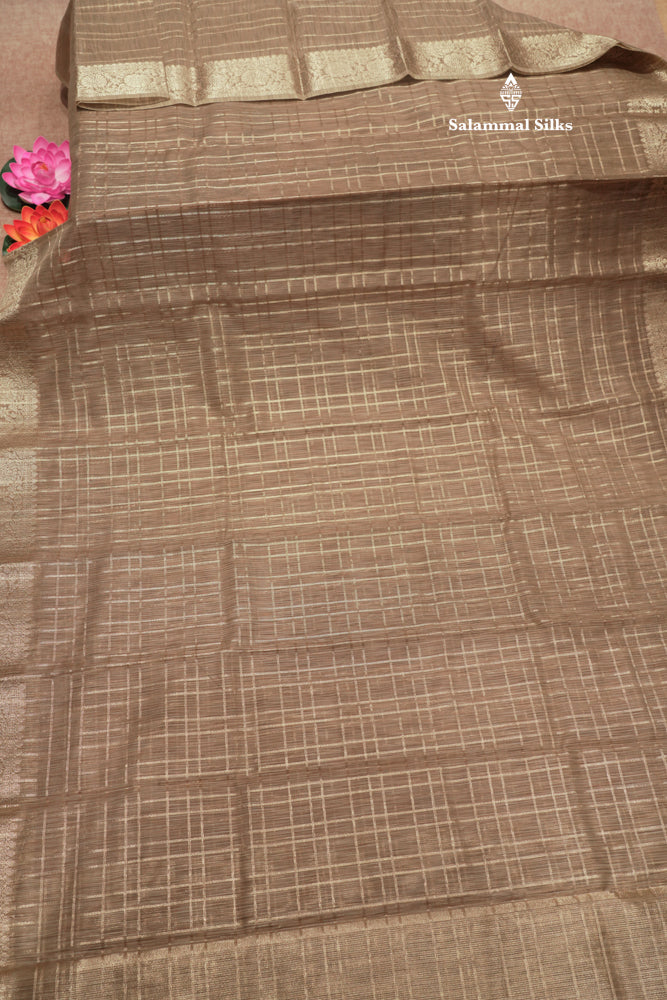 Blue Colour Linen Mix Saree With Tissue Blouse