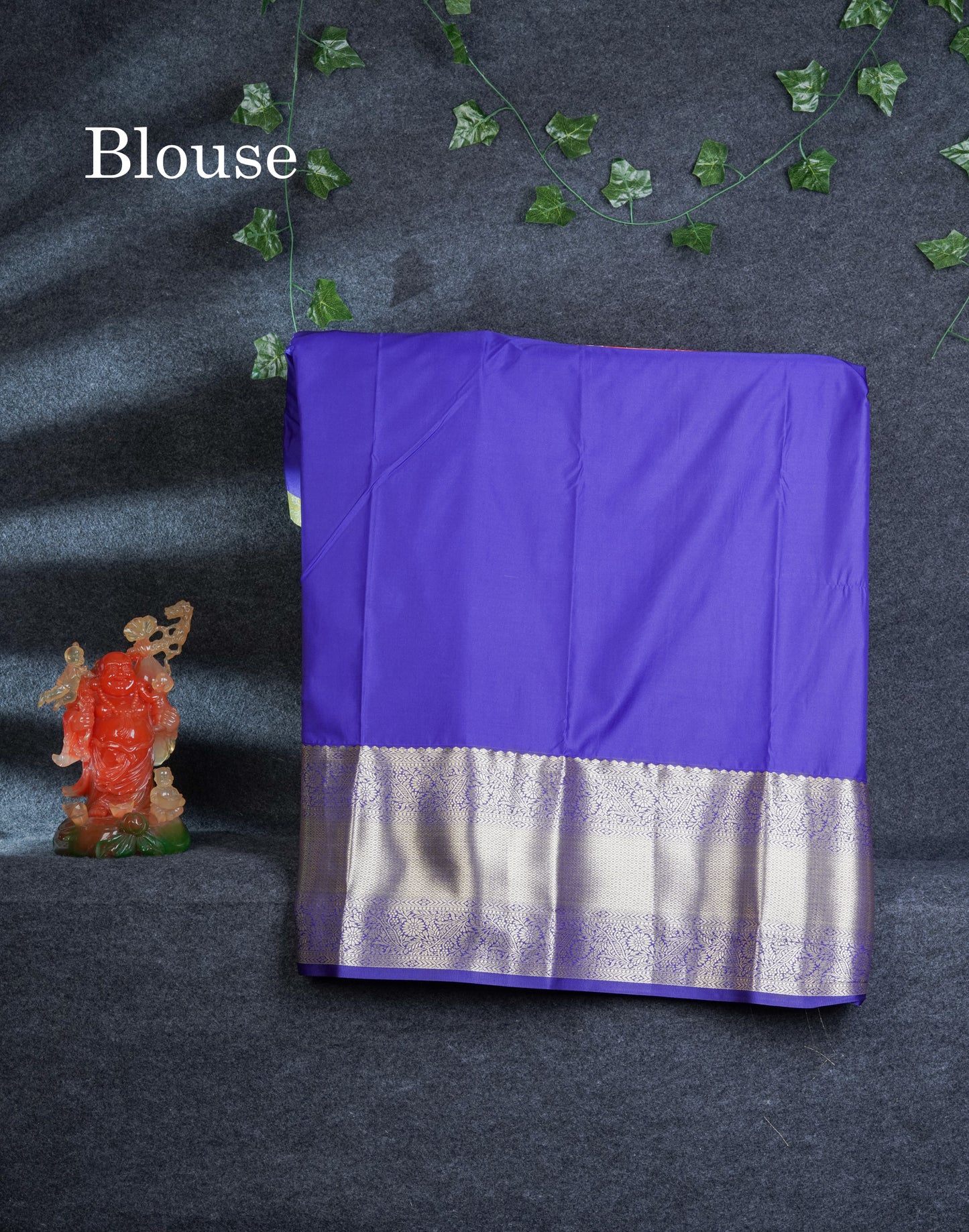 Semi Silk Pattu Pavadai (Manthulir Green) With Contrast Violet Blouse 44"