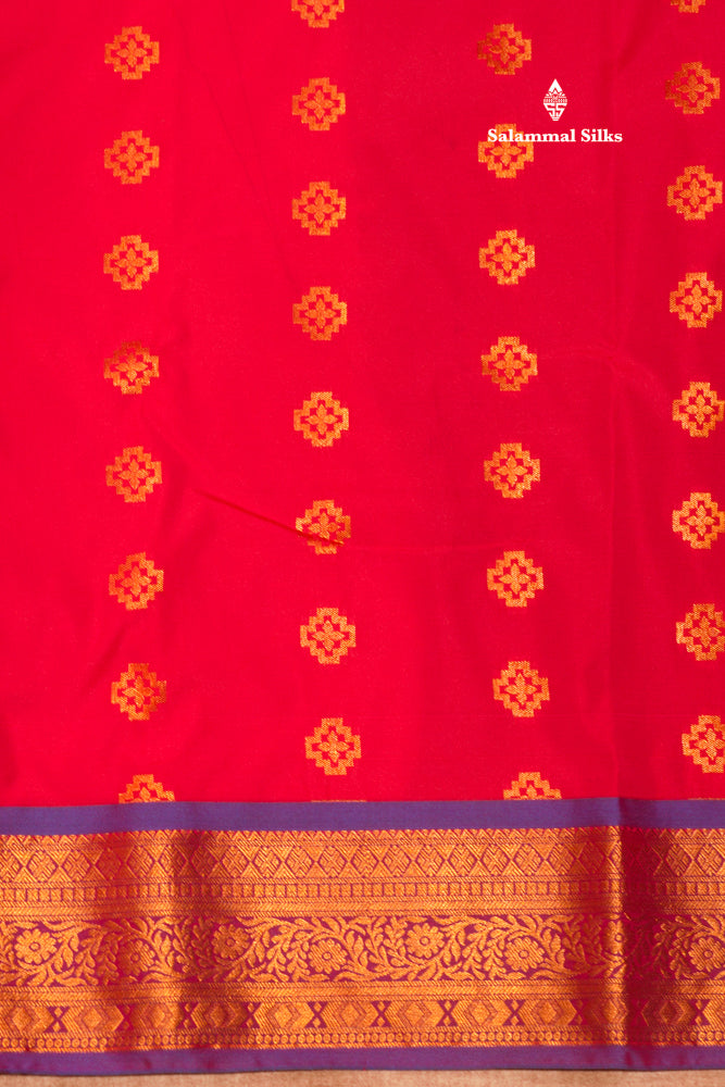 Bottle Green Colour Semi Silk Saree With Copper Zari Border